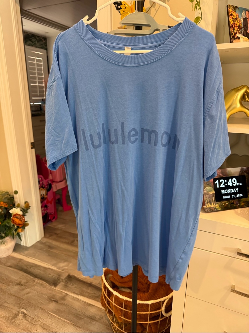 lululemon athletica Light Blue Logo Crewneck Tee